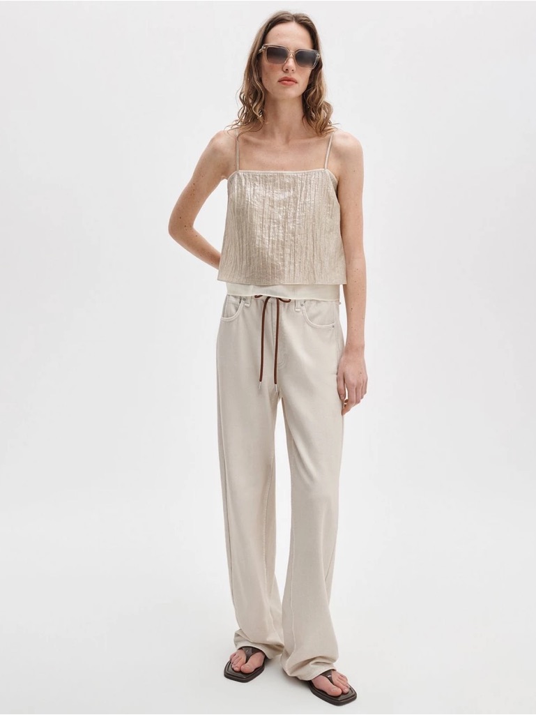 Rag & Bone Miramar Drawstring Wide-Leg Pant Cotton Terry